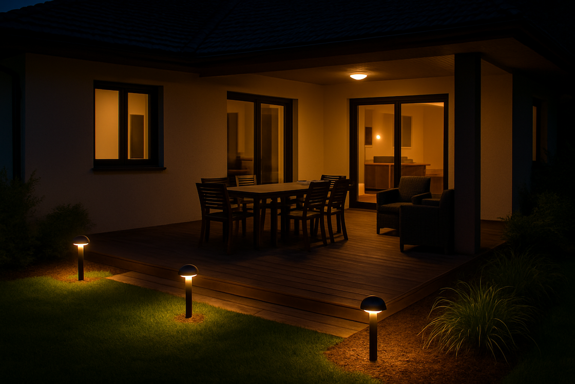 Instalace elektroinstalace na venkovní terase, projektová dokumentace, revize